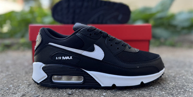 Air Max 90 Design-Inspired - "Black White" "Black/White" Custom Tribute - AM90-BLKWTE-006