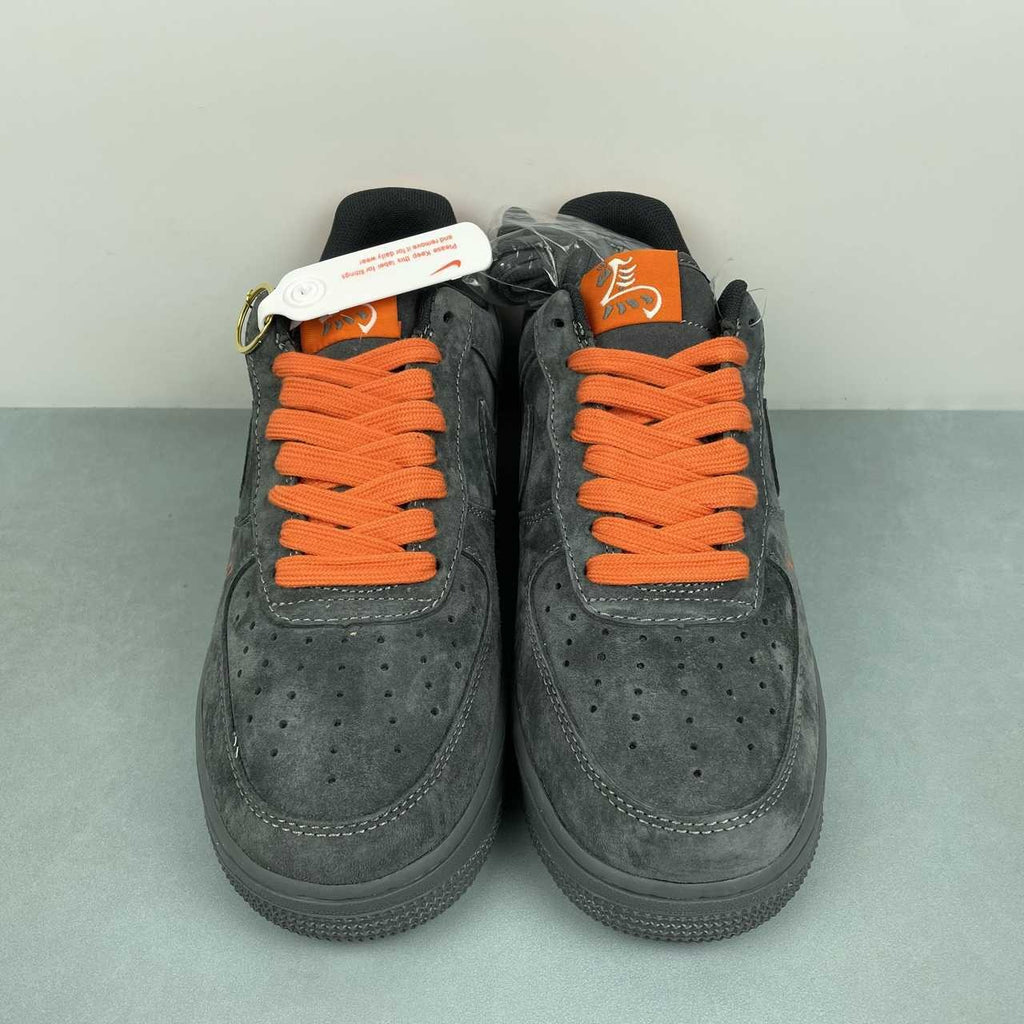 Air Force 1 – Design-Inspired "LV-Collab" Charcoal/Orange Fantasy Build AF1-032