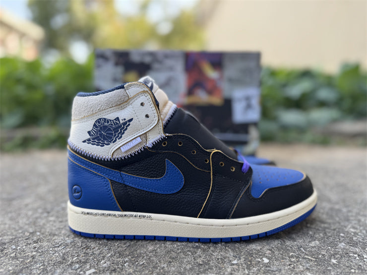 037 — Jordan 1 High “Union x Fragment Royal Blue” — Design‑Inspired