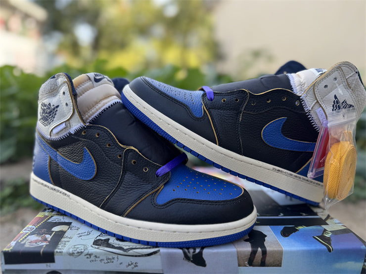 037 — Jordan 1 High “Union x Fragment Royal Blue” — Design‑Inspired