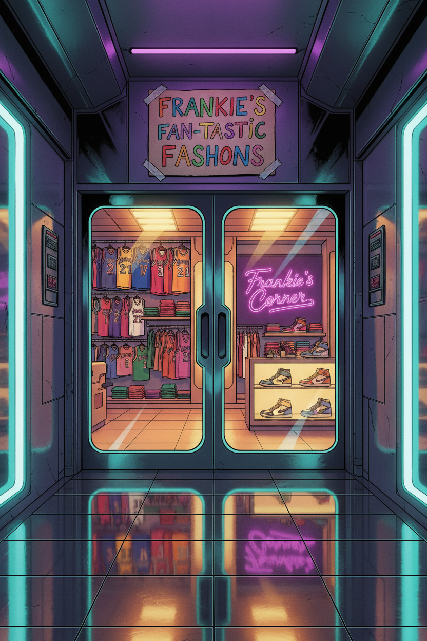 Frankie's Shop Through Glass Doors
