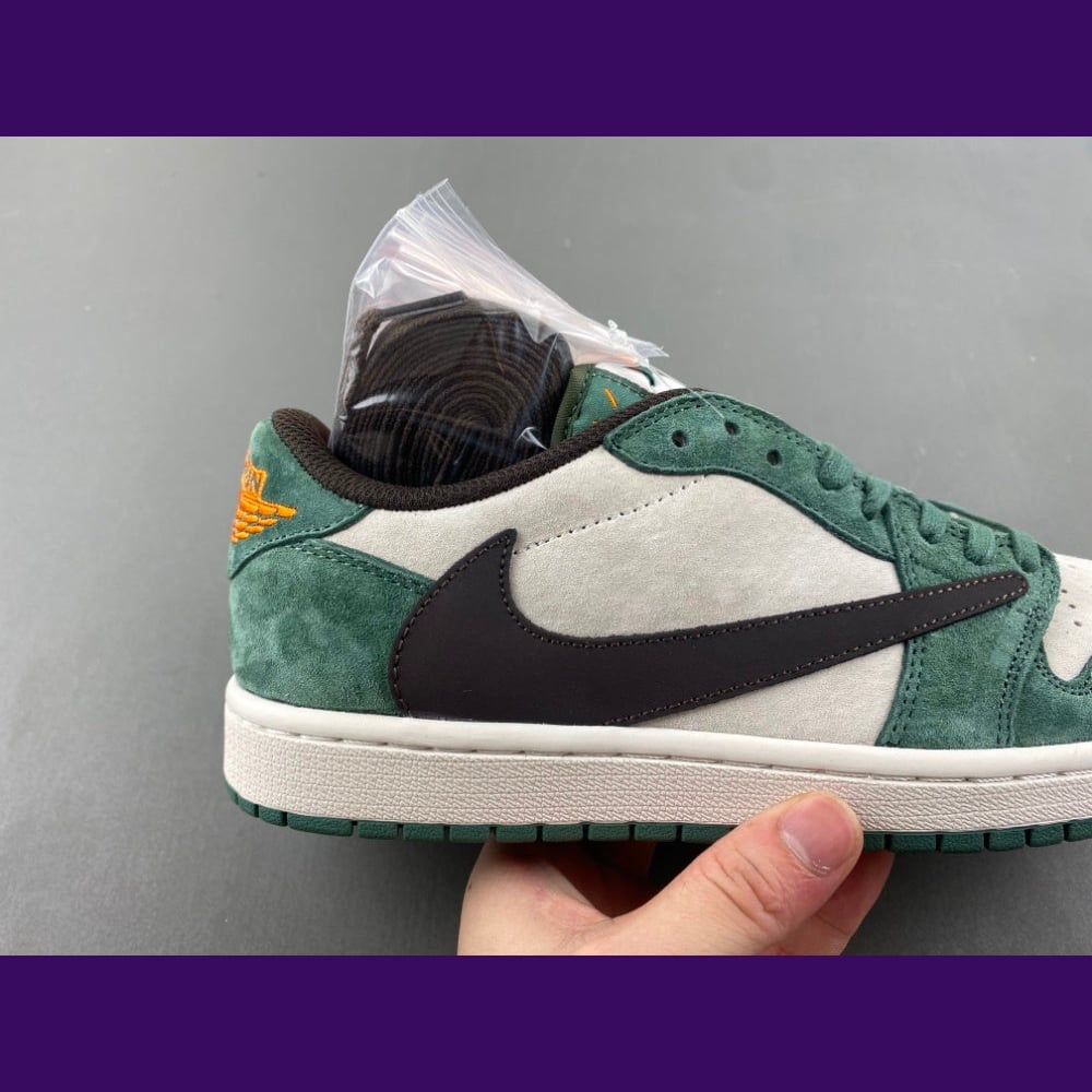 Jordan 1 Low Design-Inspired - "Travis Scott Green Orange" - AJ1-TSGRNORG-068