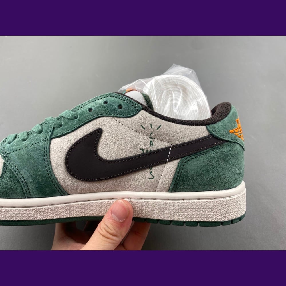 Jordan 1 Low Design-Inspired - "Travis Scott Green Orange" - AJ1-TSGRNORG-068