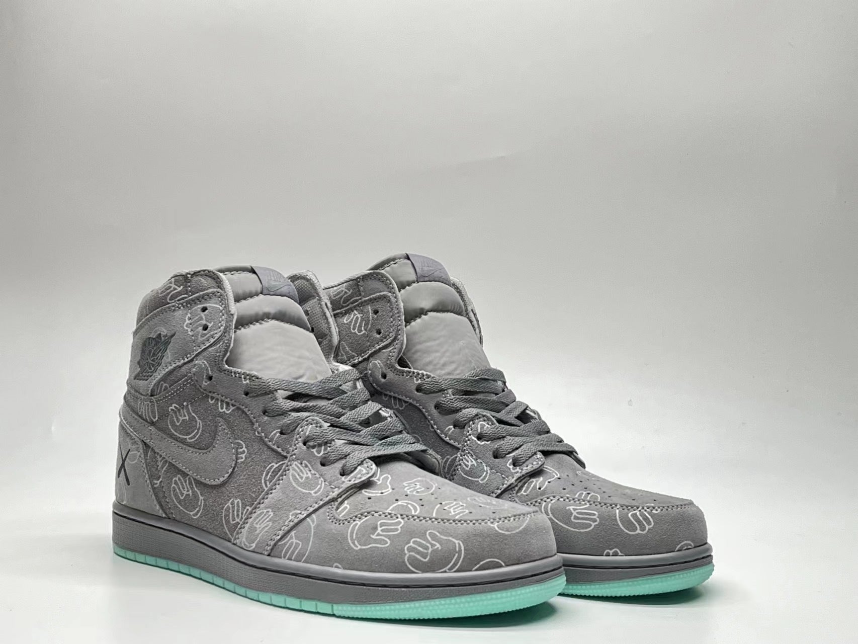 039 — Jordan 1 High “KAWS Grey/Black Glow” — Design‑Inspired