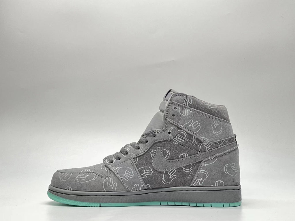 039 — Jordan 1 High “KAWS Grey/Black Glow” — Design‑Inspired