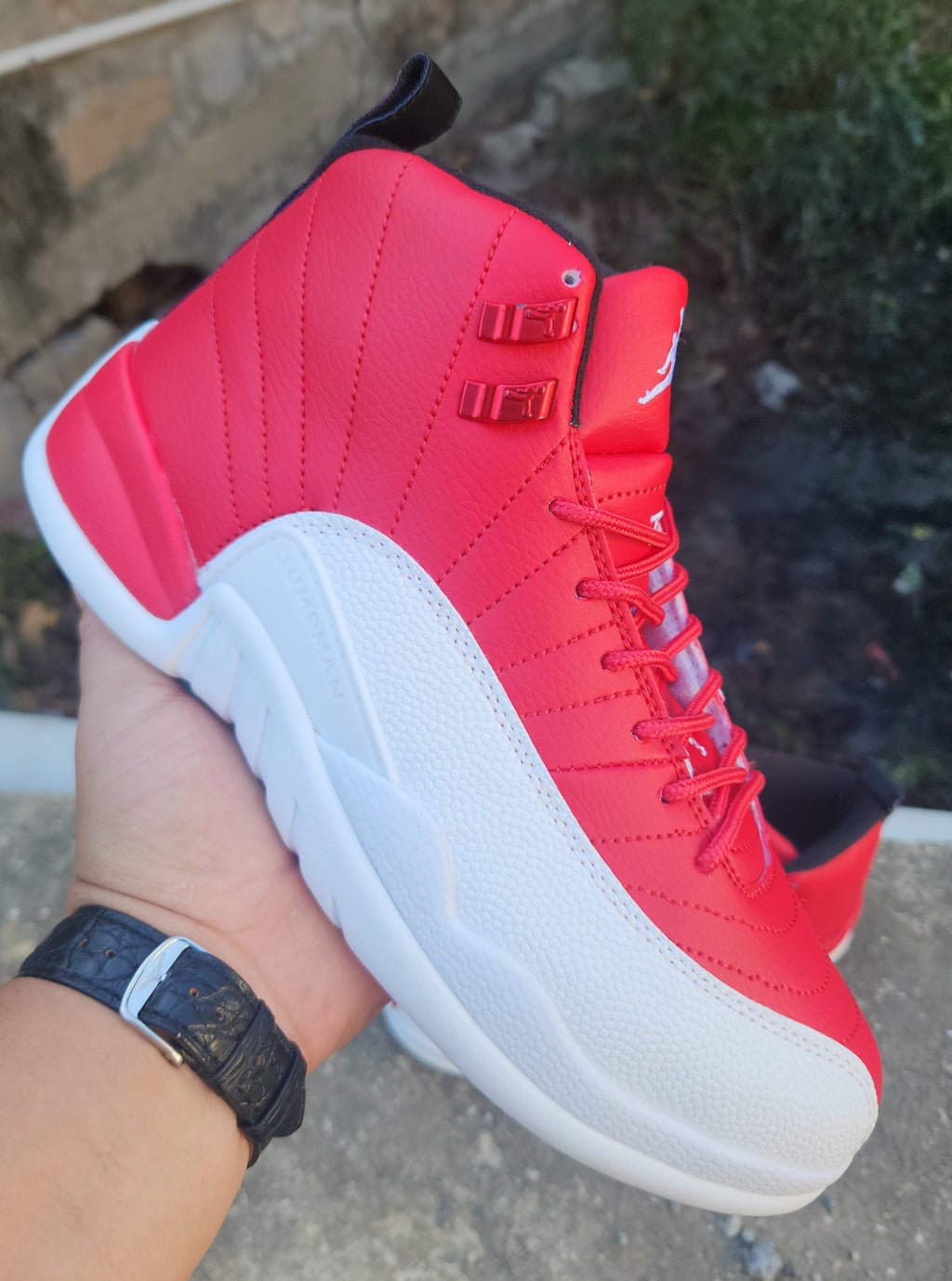 Jordan 12 Design-Inspired - "Gym Red" "Red & White" Custom Tribute - AJ12-GYMRED-1228