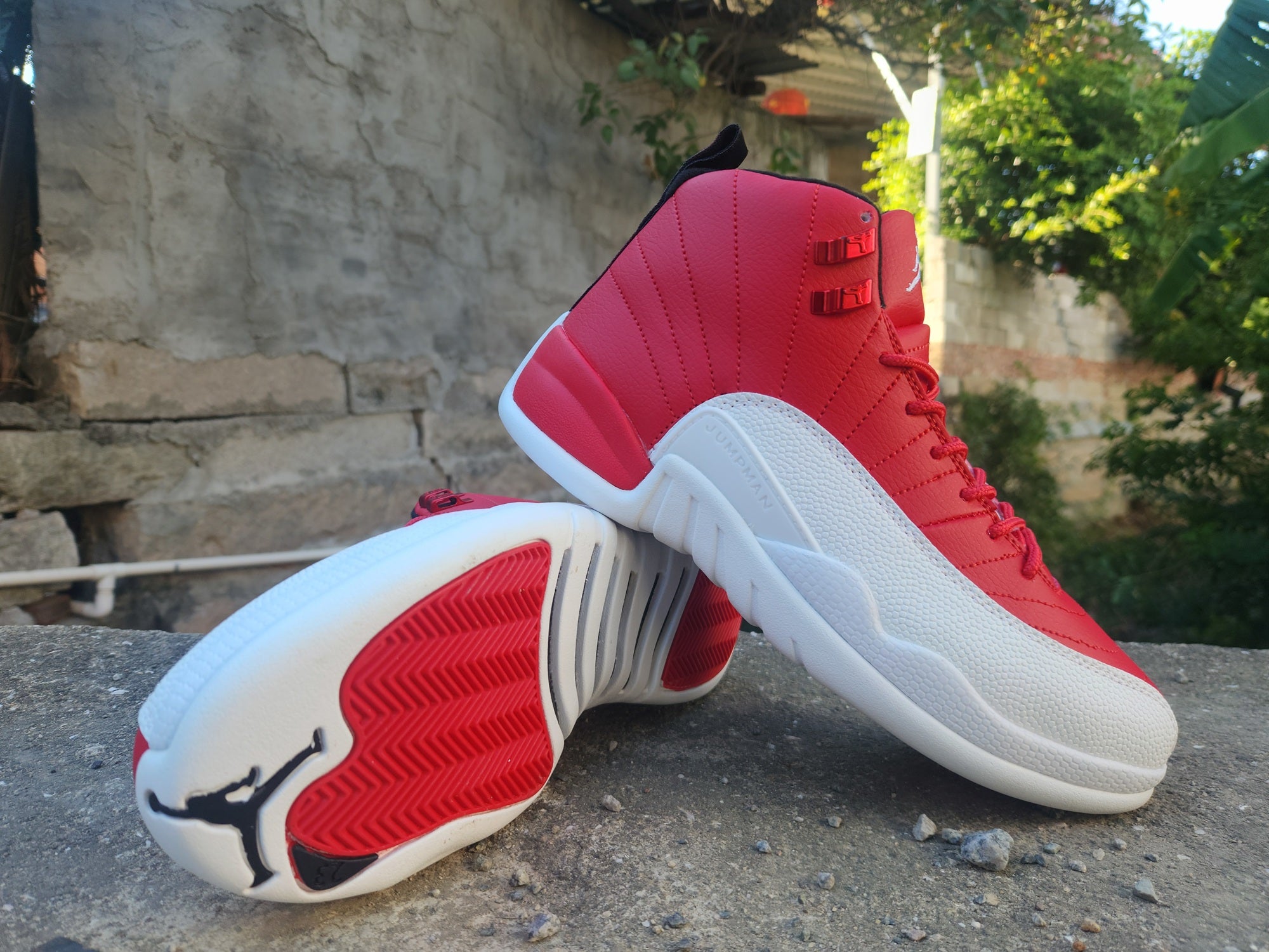 Jordan 12 Design-Inspired - "Gym Red" "Red & White" Custom Tribute - AJ12-GYMRED-1228