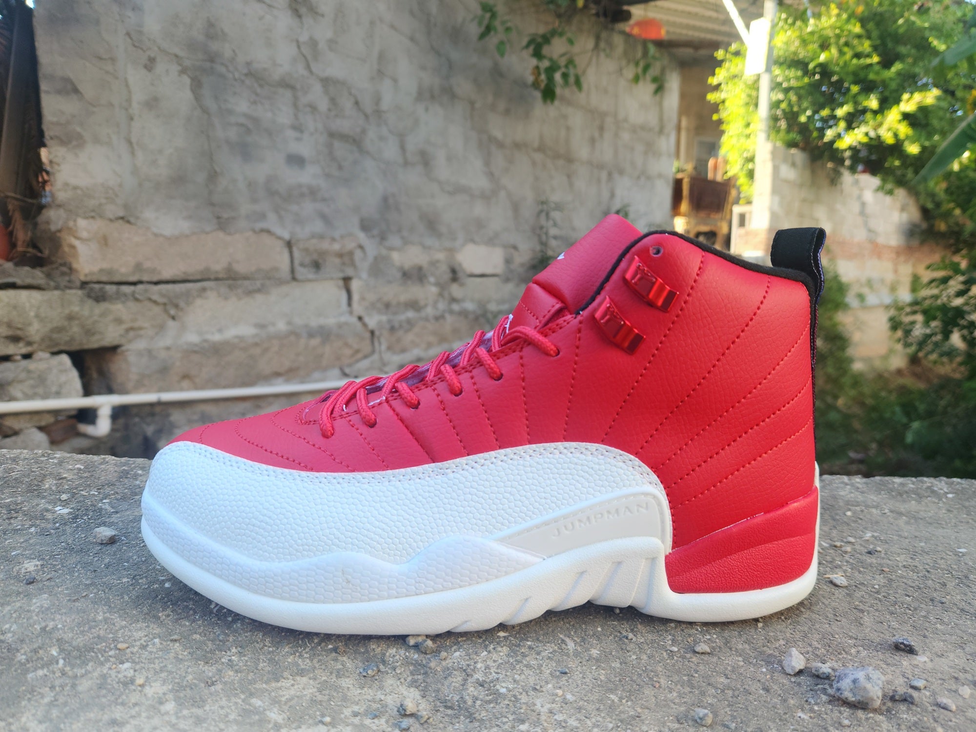 Jordan 12 Design-Inspired - "Gym Red" "Red & White" Custom Tribute - AJ12-GYMRED-1228