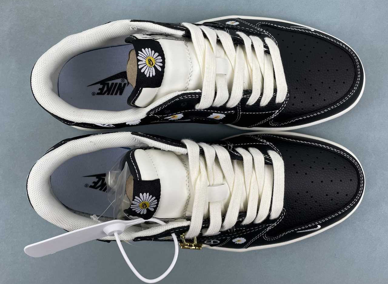 Jordan 1 Low – Design‑Inspired "Travis Scott" "Peace & Blooms" Custom Fantasy Build TS‑JRDNS‑051