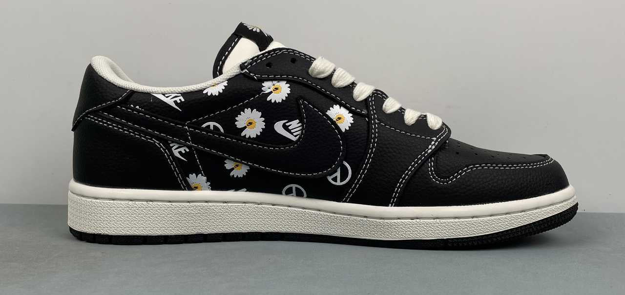 Jordan 1 Low – Design‑Inspired "Travis Scott" "Peace & Blooms" Custom Fantasy Build TS‑JRDNS‑051