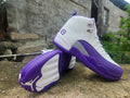 Jordan 12 Design-Inspired - "Kevin Martin PE" "White & Purple" Custom Tribute - AJ12-KVNMRTNPE-1229