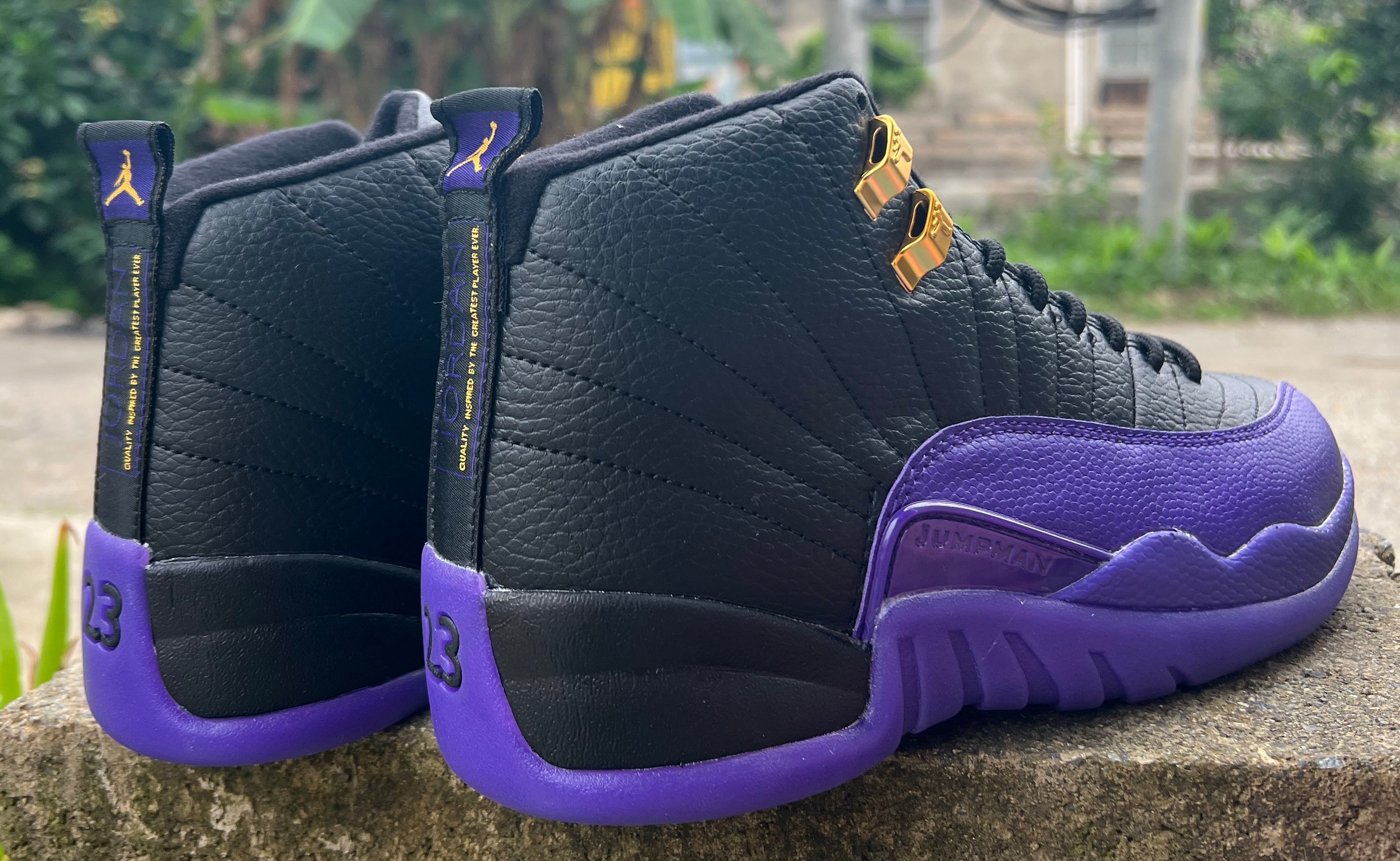 1216 — Jordan 12 “Lakers” — Design‑Inspired Tribute Custom