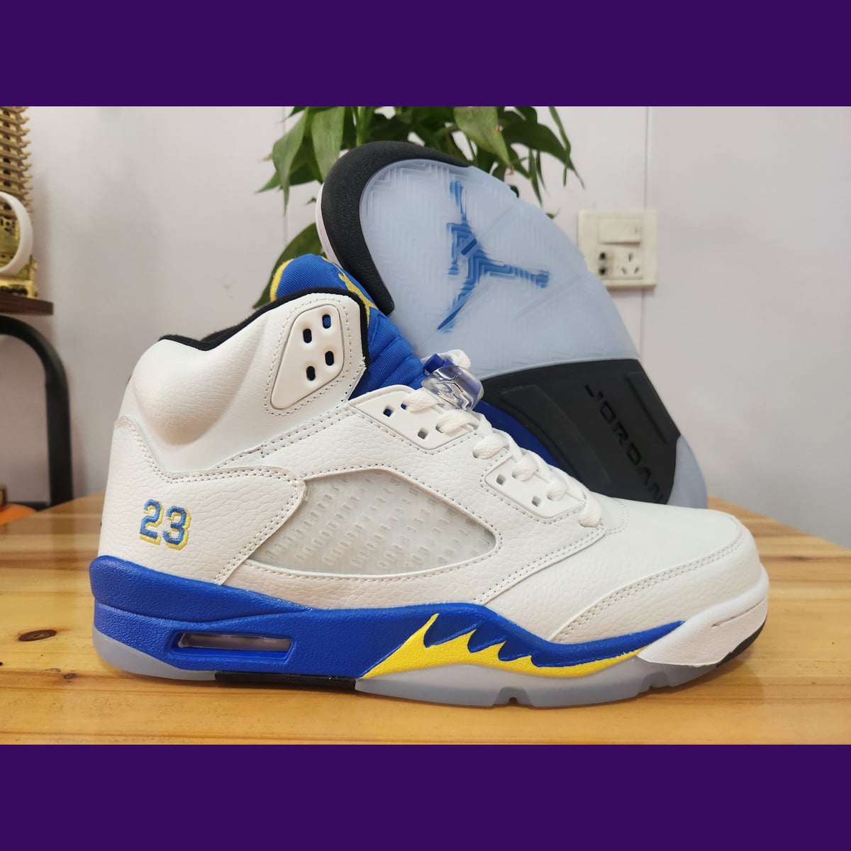Jordan 5 Design-Inspired - "Laney's"  White - AJ5-LANEYWHT-544