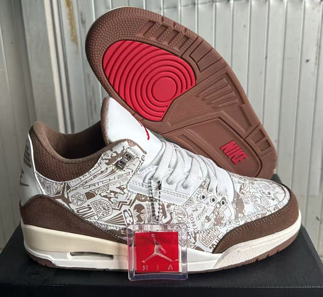 Jordan 3 Design-Inspired - "Lasers" - Brown - AJ3-LASER-350