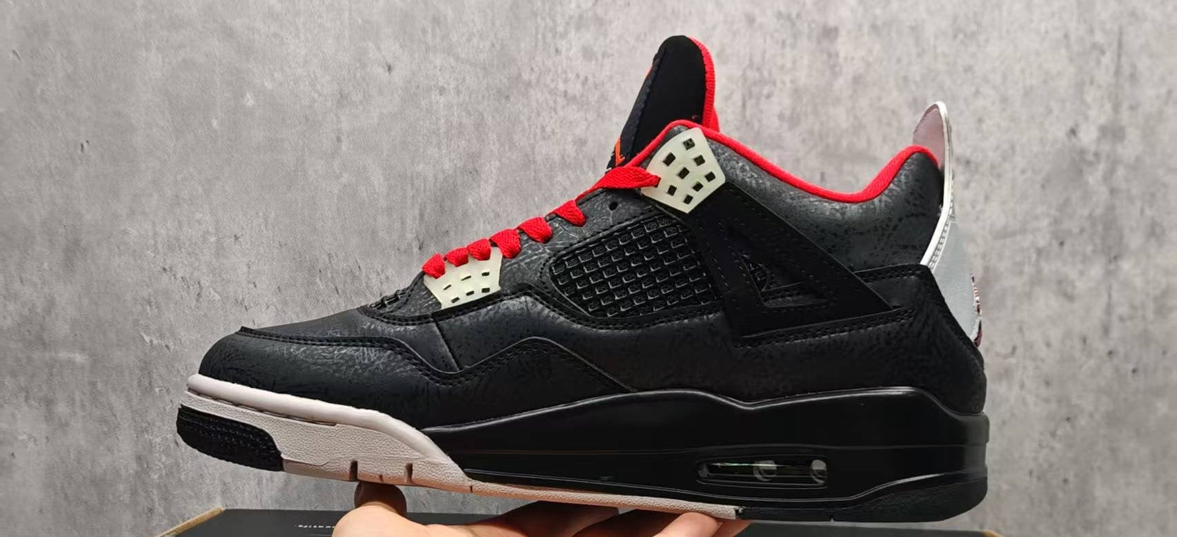 Jordan 4 – Design‑Inspired "Lasers White &amp; Black" Custom Tribute Build AJ4‑LASERS‑474