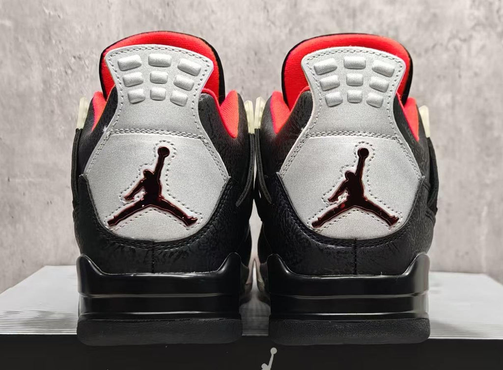Jordan 4 – Design‑Inspired "Lasers White &amp; Black" Custom Tribute Build AJ4‑LASERS‑474