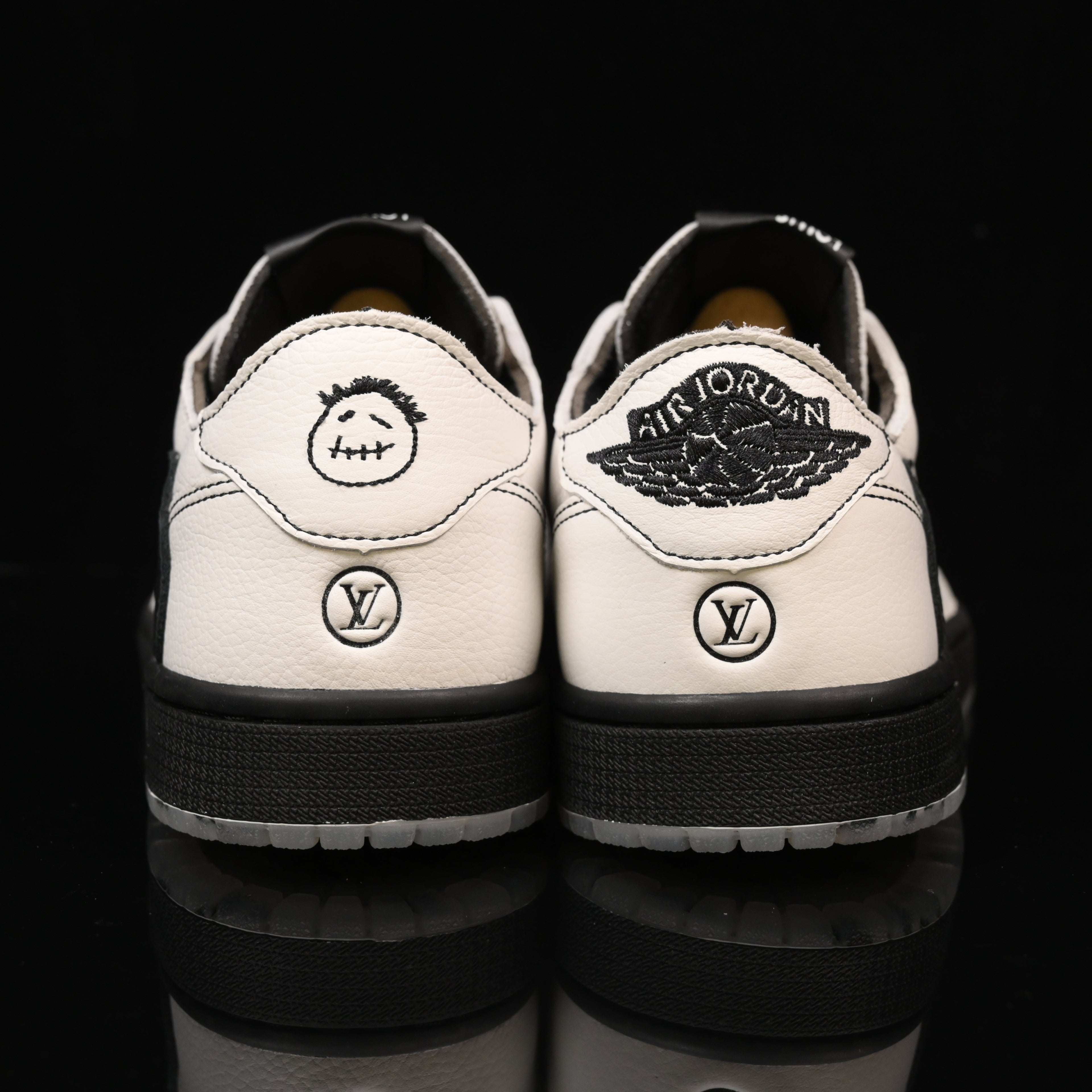 Jordan 1 Low – Design‑Inspired Travis Scott "LV‑Off White Icy Reverse Panda’s" AJ1‑LVREV‑058