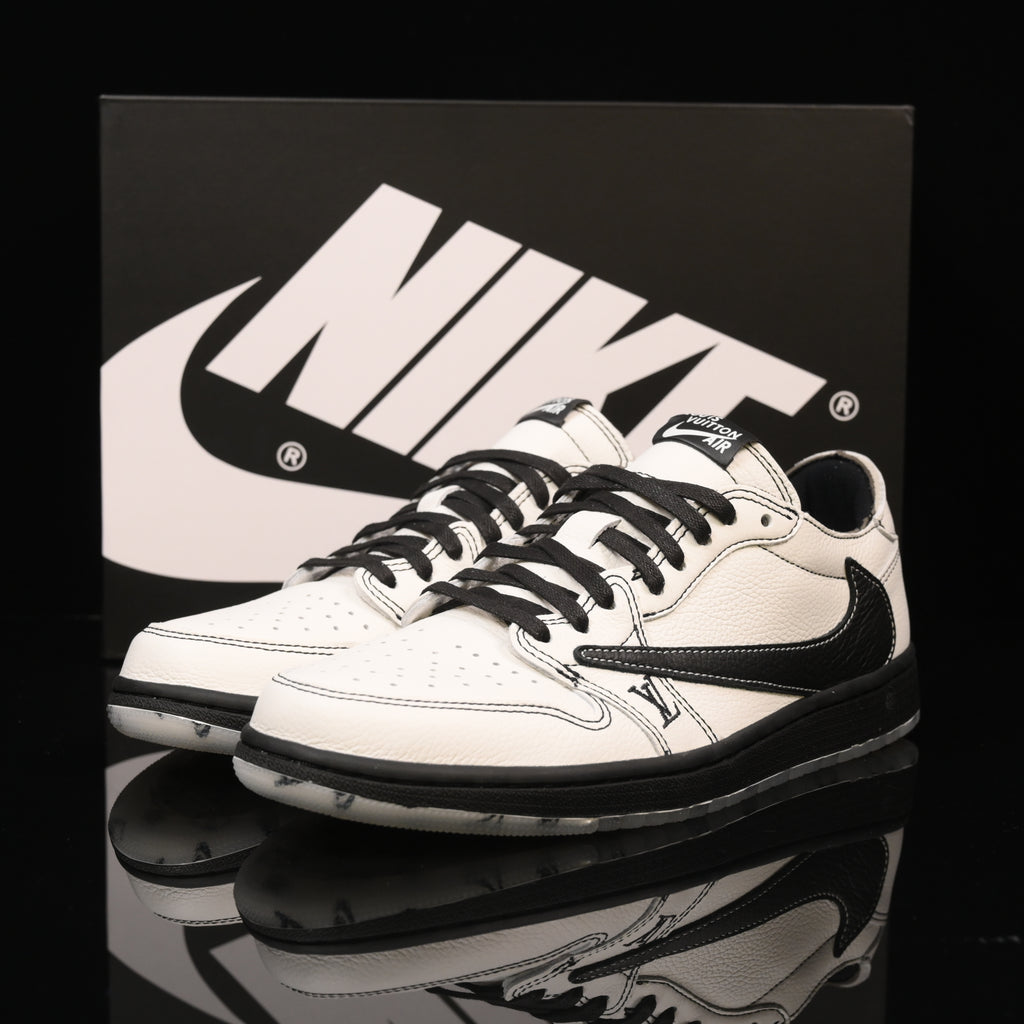 Jordan 1 Low – Design‑Inspired Travis Scott "LV‑Off White Icy Reverse Panda’s" AJ1‑LVREV‑058