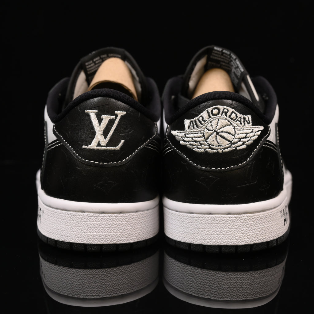 Jordan 1 Low – Design‑Inspired Travis Scott "LV‑Off White 'Embossed Panda’s" AJ1‑LVEMB‑056