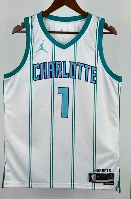 Charlotte Hornets - LaMelo Ball #1 Association Edition Jersey (White Pinstripe)