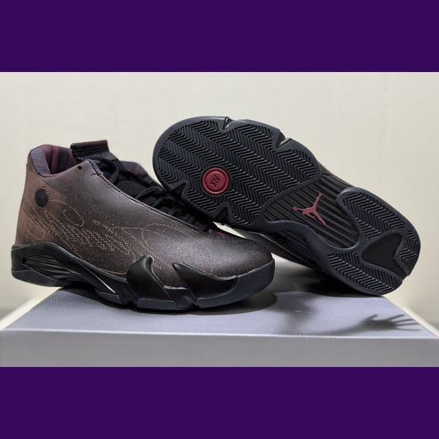 Jordan 14 Design-Inspired - "Mowalola Burnt Red" - AJ14-MOW-1414 - Sole Revival and Redemption LLC
