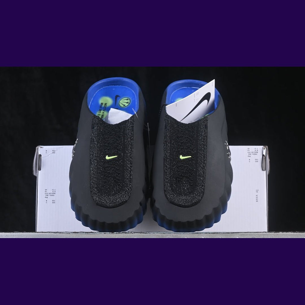 Nike Mind 001 Slides Design-Inspired - "NOCTA Black / Blue Volt" - MND-SLD-NOCTABLVOLT - Sole Revival and Redemption LLC