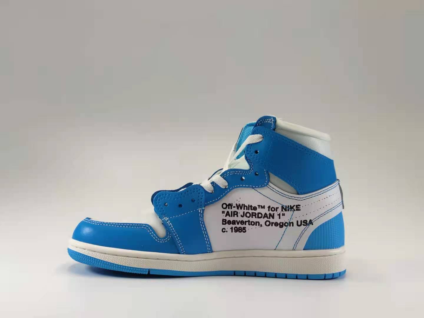 027 — Jordan 1 High “Off‑White UNC” — Design‑Inspired