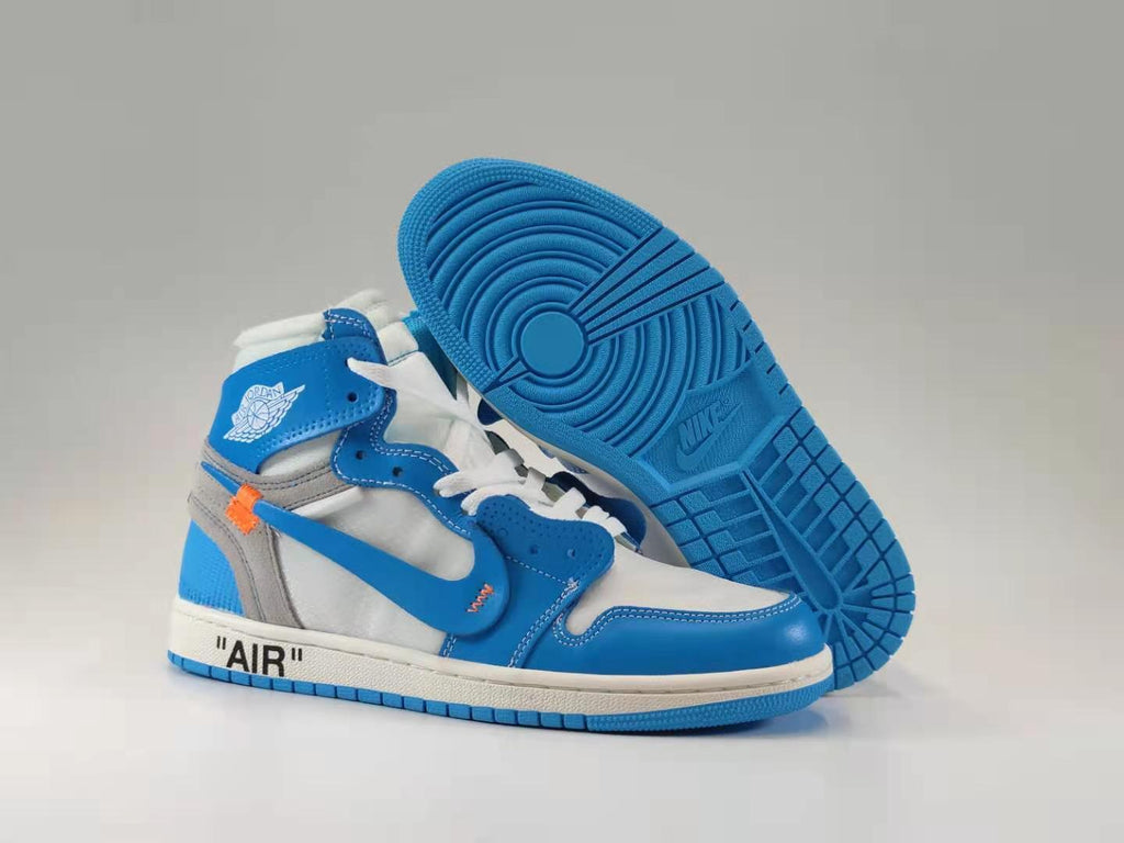 027 — Jordan 1 High “Off‑White UNC” — Design‑Inspired