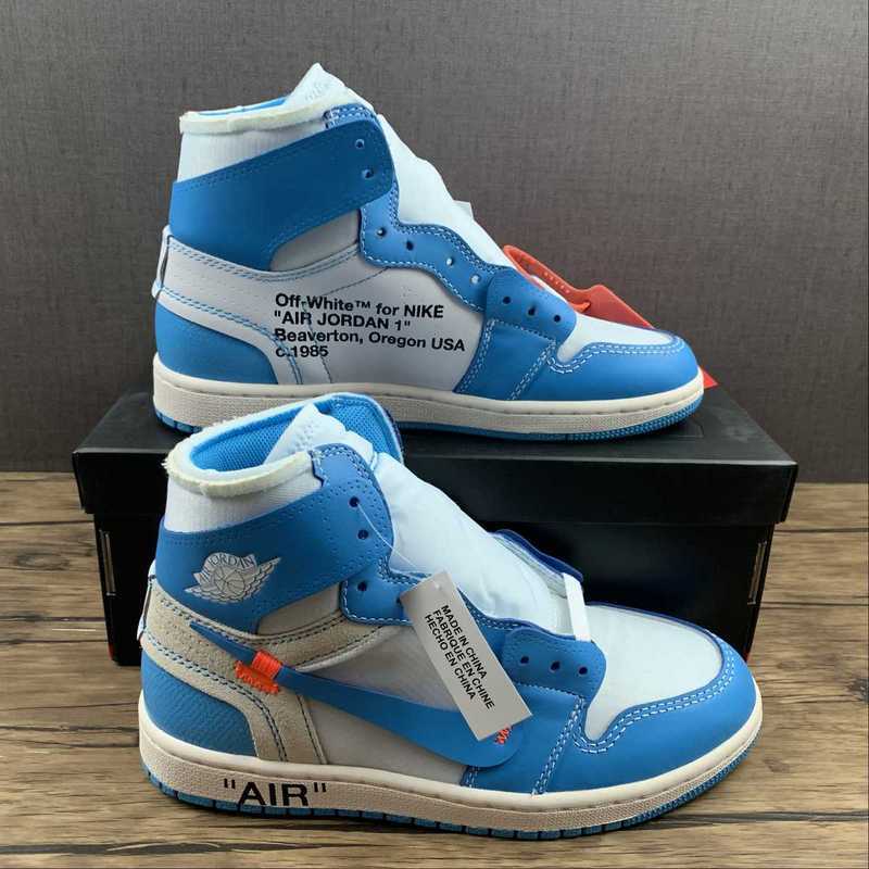 Jordan 1 High - Design-Inspired "Off-White UNC" Custom Tribute Build AJ1-UNC-OFFWHITE-027