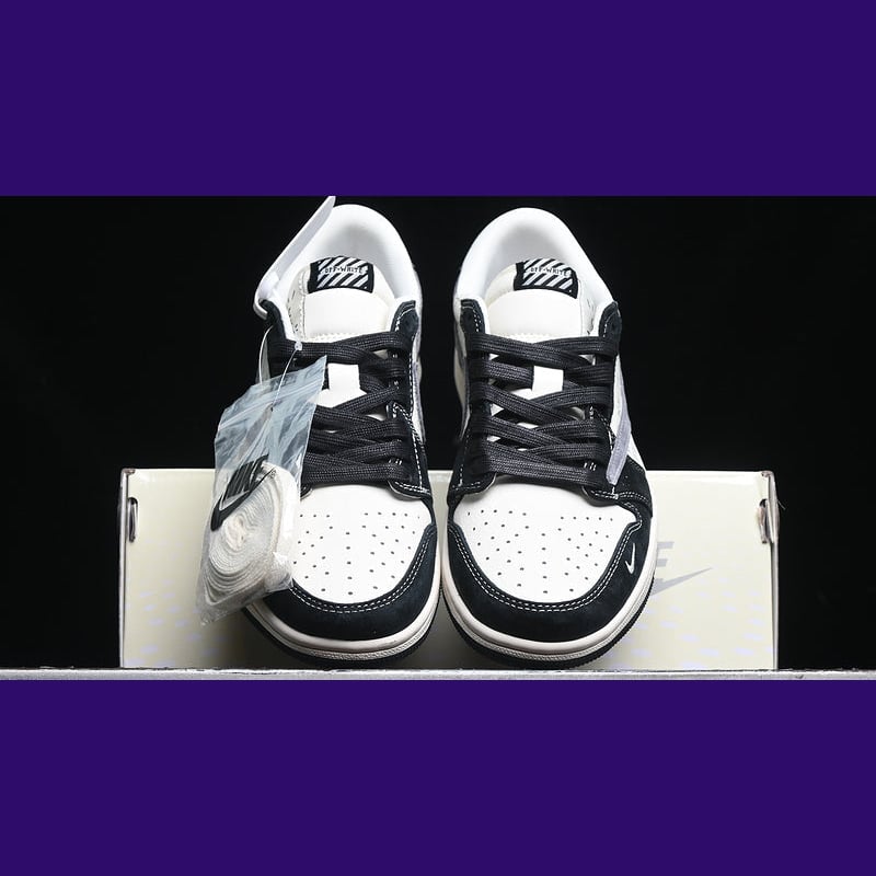 Jordan 1 Low Design-Inspired - "Travis Scott Off-White Black Suede" - TS-OWBLK - Sole Revival and Redemption LLC
