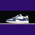 Jordan 1 Low Design-Inspired - "Travis Scott Off-White Navy Suede" - TS-OWNAVY - Sole Revival and Redemption LLC