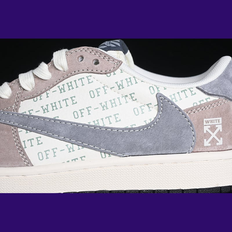 Jordan 1 Low Design-Inspired - "Travis Scott Off-White Tan Suede" - TS-OWTAN - Sole Revival and Redemption LLC