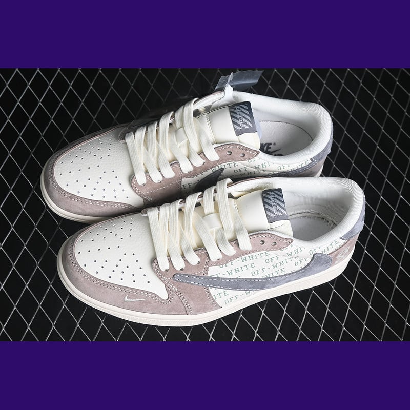 Jordan 1 Low Design-Inspired - "Travis Scott Off-White Tan Suede" - TS-OWTAN - Sole Revival and Redemption LLC