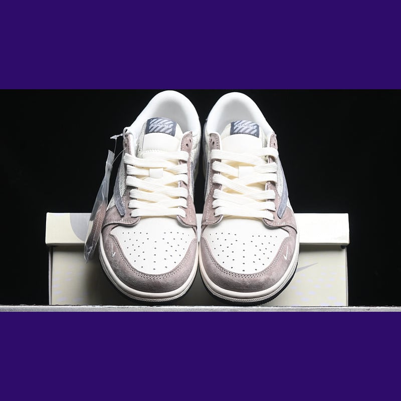 Jordan 1 Low Design-Inspired - "Travis Scott Off-White Tan Suede" - TS-OWTAN - Sole Revival and Redemption LLC