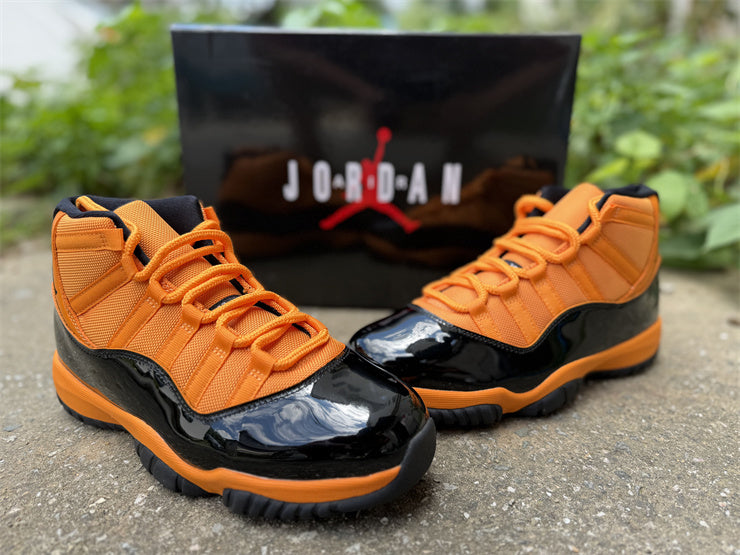 Jordan 11 Design-Inspired - "Citrus" "Orange & Black" Custom Tribute - AJ11-ORGBLK-1141