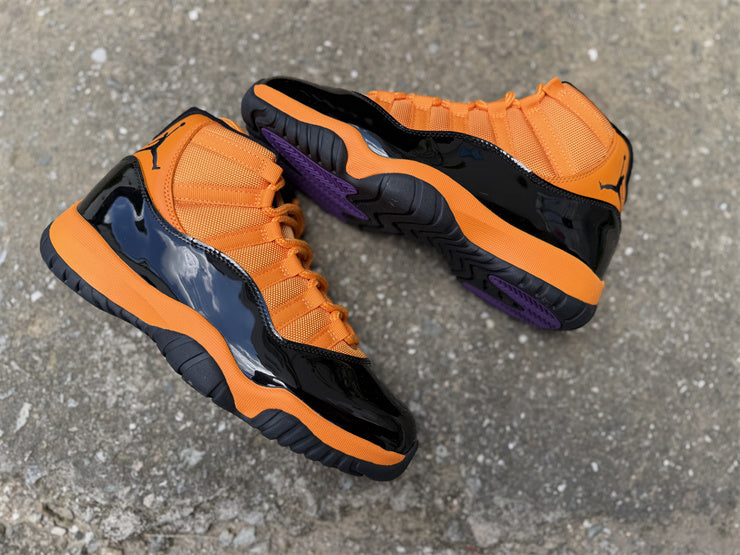 Jordan 11 Design-Inspired - "Citrus" "Orange & Black" Custom Tribute - AJ11-ORGBLK-1141