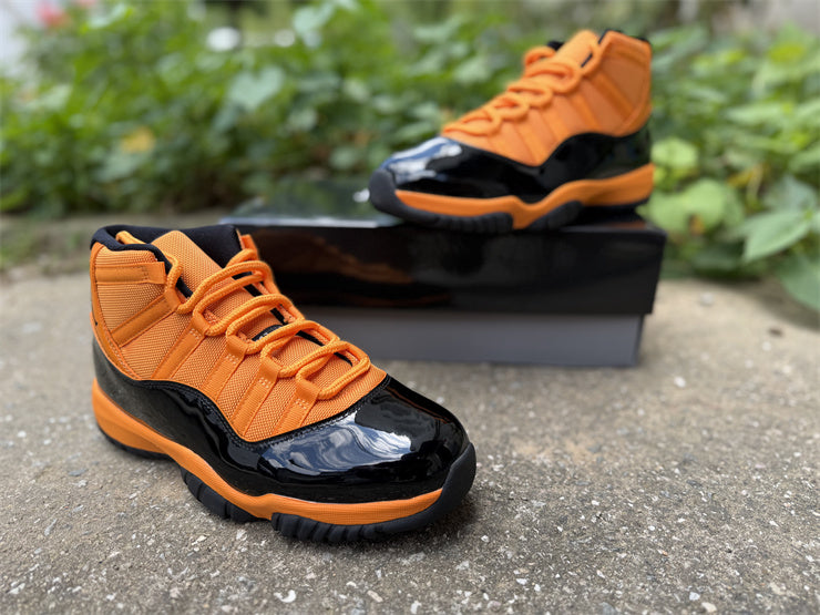 Jordan 11 Design-Inspired - "Citrus" "Orange & Black" Custom Tribute - AJ11-ORGBLK-1141