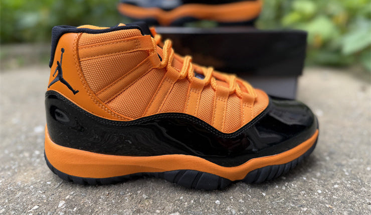 Jordan 11 Design-Inspired - "Citrus" "Orange & Black" Custom Tribute - AJ11-ORGBLK-1141