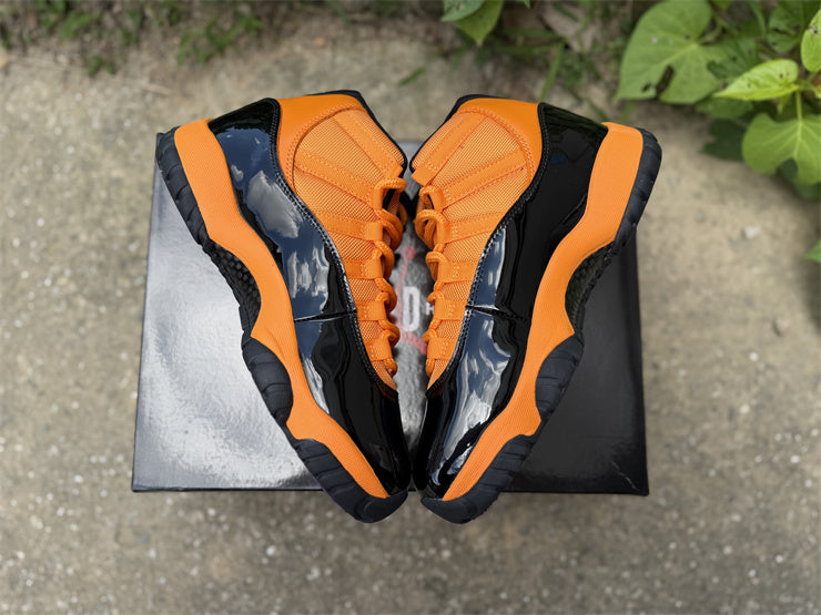 Jordan 11 Design-Inspired - "Citrus" "Orange & Black" Custom Tribute - AJ11-ORGBLK-1141