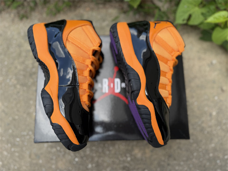 Jordan 11 Design-Inspired - "Citrus" "Orange & Black" Custom Tribute - AJ11-ORGBLK-1141