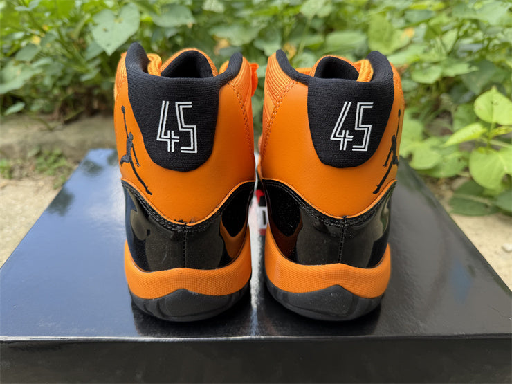 Jordan 11 Design-Inspired - "Citrus" "Orange & Black" Custom Tribute - AJ11-ORGBLK-1141