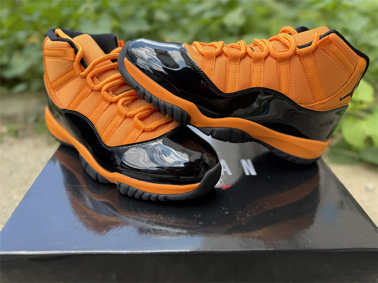 Jordan 11 Design-Inspired - "Citrus" "Orange & Black" Custom Tribute - AJ11-ORGBLK-1141