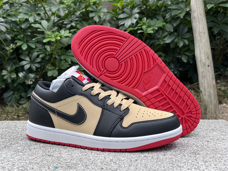 Air Jordan 1 Low – Design-Inspired "Black Gold Pizza" Custom Tribute Build AJ1L-PIZZA-002