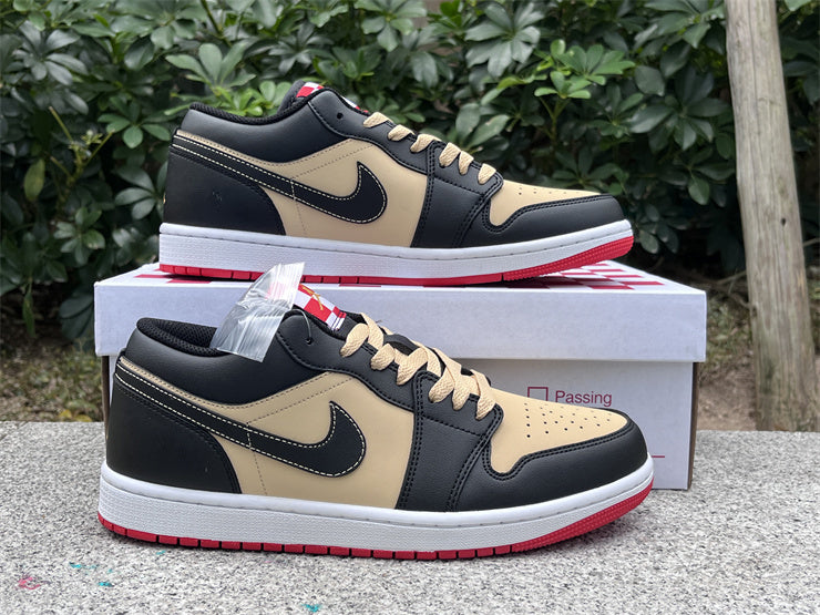 Air Jordan 1 Low – Design-Inspired "Black Gold Pizza" Custom Tribute Build AJ1L-PIZZA-002