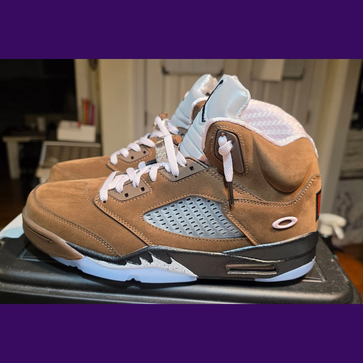 Jordan 5 Design-Inspired - Travis Scott x Oakley "Brown" Fantasy Build - AJ5-TSOAKLEY-538 - Sole Revival and Redemption LLC