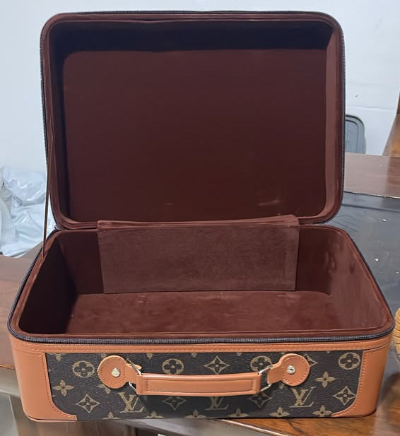 Jordan 1 High - Design-Inspired "Louis V Off-White Brown/Tan" Custom Fantasy Build AJ1-LVOW-034