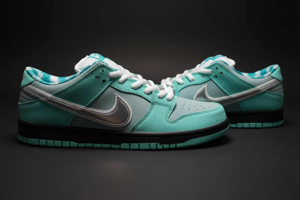 SBDNK‑006 — Nike SB Dunk Low “Diamond Lobster” — Aqua/Black/Silver — Design‑Inspired