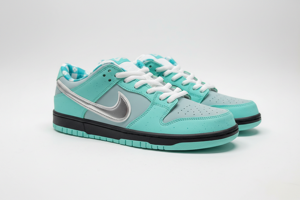 SBDNK‑006 — Nike SB Dunk Low “Diamond Lobster” — Aqua/Black/Silver — Design‑Inspired