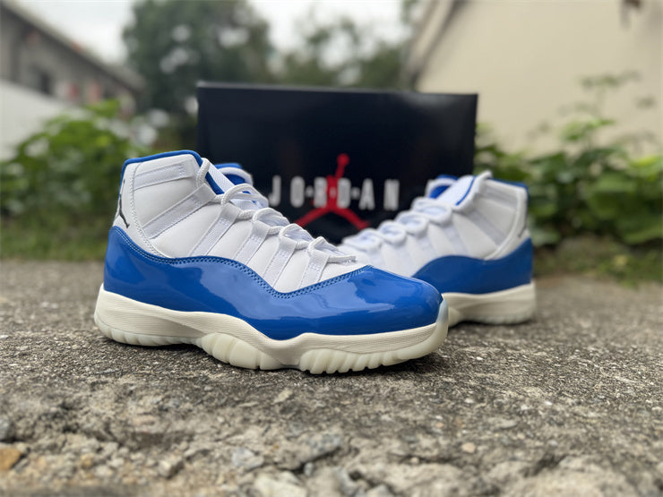 Jordan 11 Design-Inspired - "Sport Royal" "White & Royal Blue" Custom Tribute - AJ11-SPRTROY-1140