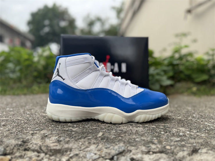 Jordan 11 Design-Inspired - "Sport Royal" "White & Royal Blue" Custom Tribute - AJ11-SPRTROY-1140